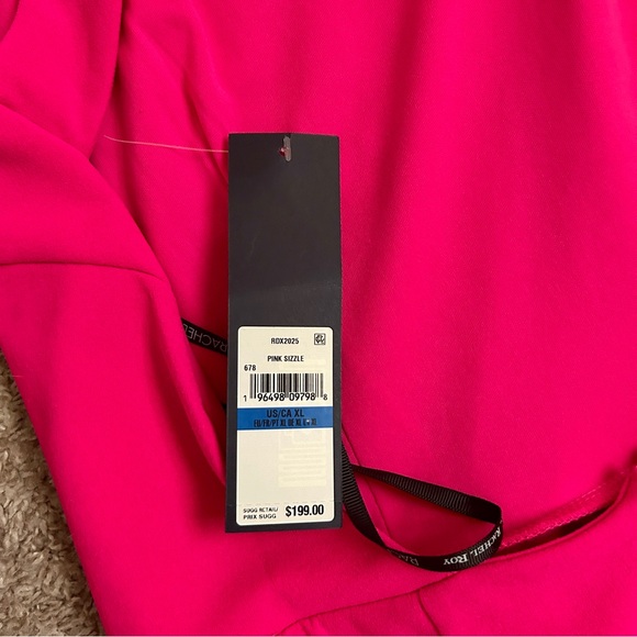 RACHEL ROY One Shoulder Gown / XL - Pink Sizzle / NWT - Picture 7 of 7